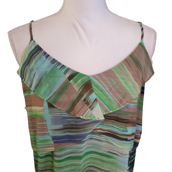 EUC CAbi Flutter Spaghetti Strap Tank Blouse - Picture 4 of 11